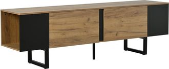 Urban Meuble Mueble TV industrial efecto madera natural, 180x40x55 cm