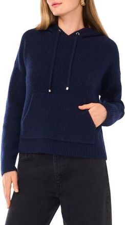 Halogen Waffle Stitch Hooded Sweater in Classic Navy at Nordstrom Rack, Size X-Large