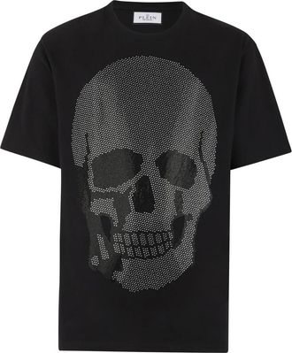 Philipp Plein T-shirt met ronde hals Skull Stones - Heren - T-shirts - Zwart - L - Katoen - Tops