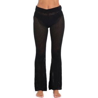 Sunshine 79 Resort Open Stitch Cover-Up Pants in Black at Nordstrom Rack, Size X-Large
