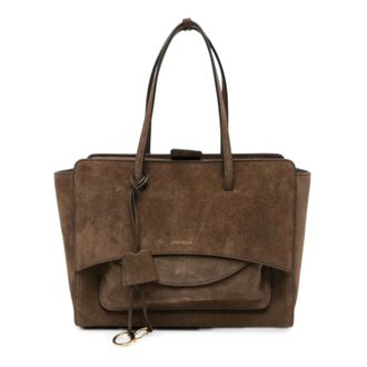 Hidesins Flap L Handtas - Dames - Tassen - Bruin - Maat: ONE Size Zijde