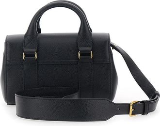 Mulberry Womens Handbag Bayswater Mini Black Pebbled Leather Calf Handbags Hand Bags