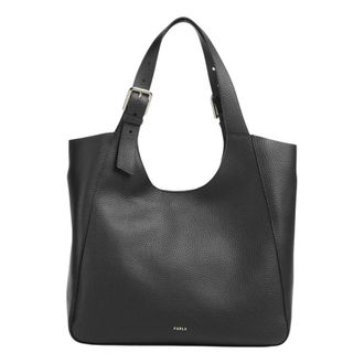 Furla Dora L Tote - Dames - Tassen - Zwart - Maat: ONE Size Leer