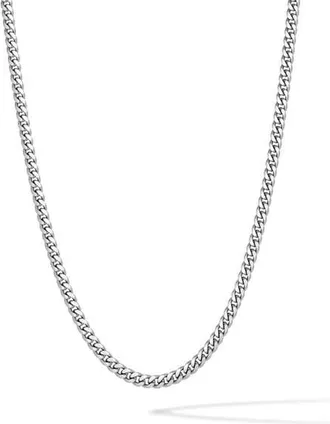 Vincero Onyx Chain Necklace in Silver at Nordstrom, Size 22