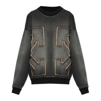 Off-white Sweatshirts, male, Gray, Size: 2XL Oversize Sweatshirt