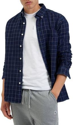 Ben Sherman Dalston Blues Slim Fit Check Button-Down Shirt in Indigo at Nordstrom Rack, Size X-Large