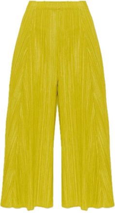 Issey Miyake Wide Broeken - Dames - Vrijetijds broeken - Groen - L - Broeken