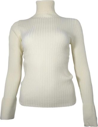 Kaos Geribbelde coltrui room - Dames - Coltruien - Beige - L - Polyester - Truien & Vesten