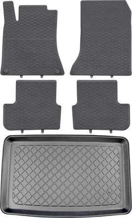 OEM Juego De Alfombrillas De Goma Para Coche Y Alfombrilla Para Maletero Para Mercedes Clase B W246 Hatchback (10/2011-12/2018)