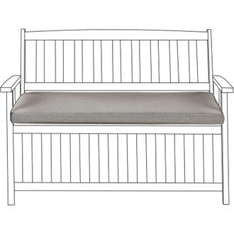 Beliani Beliani - Cuscino per panchina da giardino grigio chiaro 108 x 45 cm resistente ai raggi uv legami Sovana