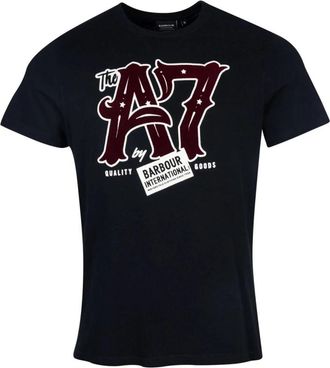 Barbour Motorfiets Grafisch T-Shirt - Heren - T-shirts - Zwart - L - Katoen - Tops