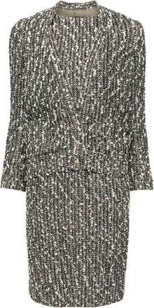 Chanel 2004 bouclé dress suit - women - Nylon/Rayon/Wool/Elastane/Silk - 36 - Green