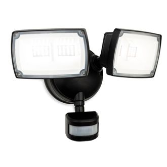 Netlighting Reflex LED Security 2 Light Wall with PIR Black IP54