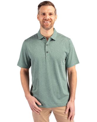 Cutter & Buck Forge Eco Heather Stripe Stretch Recycled Mens Polo