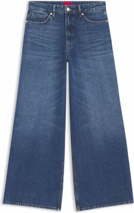 HUGO BOSS Geredith Wide Leg Jeans - Dames - Loose Fit Jeans - Blauw - W28 - Denim - Jeans