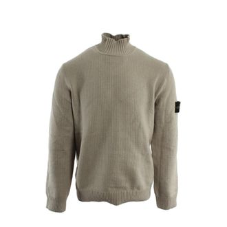 Stone Island Turtleneck Trui - Heren - Coltruien - Beige - L - Katoen - Truien & Vesten