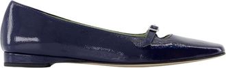Carel Schoenen, Dames, Blauw, 35 EU, Leer, Blauwe Leren Ballerina - Gestructureerd Kalfsleer