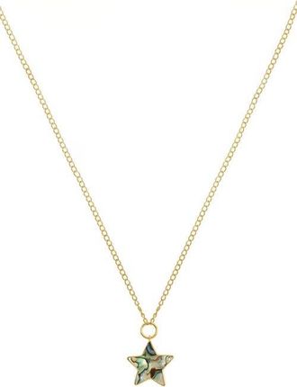 Freya Rose Necklace with Paua Star in Green at Nordstrom, Size 18