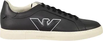 Emporio Armani Embroidered Logo Low-Top Sneakers in Vivid Multicolor Design