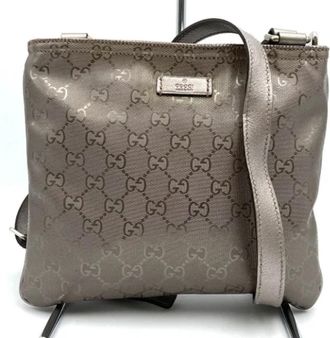 Gucci Pre-owned Cross Body Bags, female, Gray, Size: ONE SIZE Pre-owned Fabric gucci-bags
