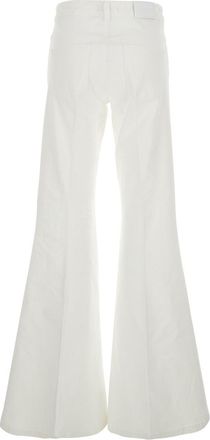 Twinset Womens Wide Leg Jeans White Denim Cotton