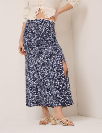 Nobody's Child Navy Polka Dot Midi Skirt