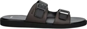 BOSS Sandalen met gesp - Bruin