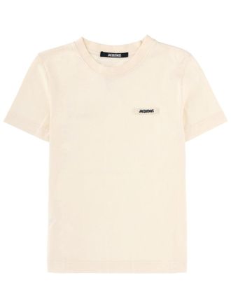 Jacquemus Grosgrain Chest Logo Cotton T-Shirt