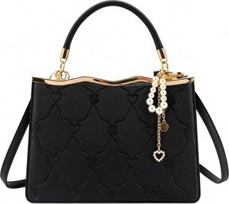 Like Dreams Womens Amara Embossed Top Handle Crossbody Bag In Black