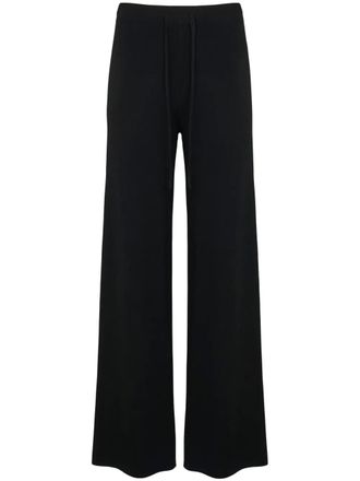Yves Salomon knitted trousers - Black