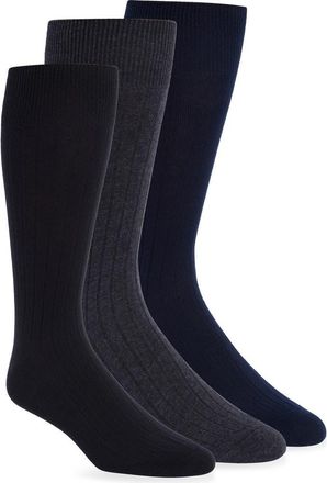 Lorenzo Uomo 3-Pack Dress Socks in Charcoal at Nordstrom Rack
