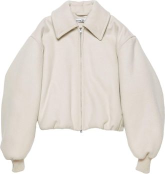 Acne Studios wool-blend bomber jacket - women - Viscose/Nylon/Wool/Organic Cotton - 34 - Neutrals