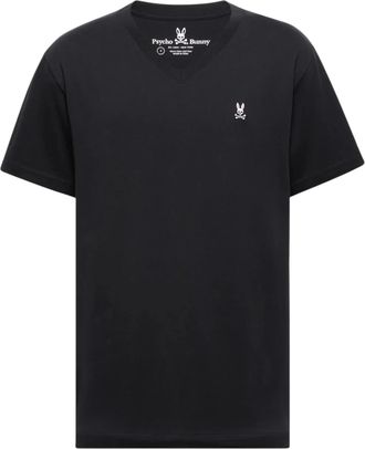 Psycho Bunny V Neck Tee in Black Men