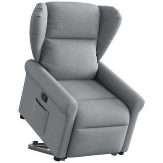 vidaXL Vidaxl - Sill&oacute;n Reclinable Elevable De Tela Gris Claro