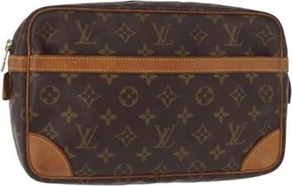 Louis Vuitton Pre-owned Clutches, female, Brown, Size: ONE SIZE Pre-owned Vintage Canvas Clutch