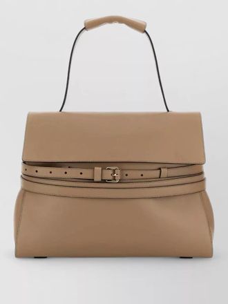 Moschino nappa leather shoulder bag buckle detail