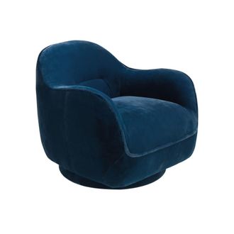 Angel Cerd&aacute; Sill&oacute;n giratorio terciopelo azul oscuro