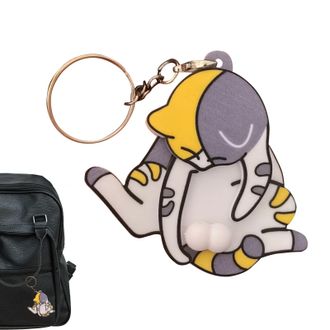 Generic Mischief Cat Interactive Keychain, Mix Funny Wiggling Cat Keychain, Mischief Interactive, Pull Out Animal Pendant Cute And Funny Acrylic Bag Pendant F