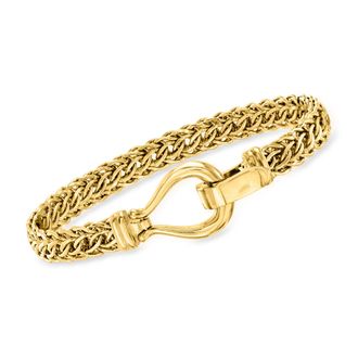 Ross-Simons 18kt Gold Over Sterling Cestina-Link Bracelet