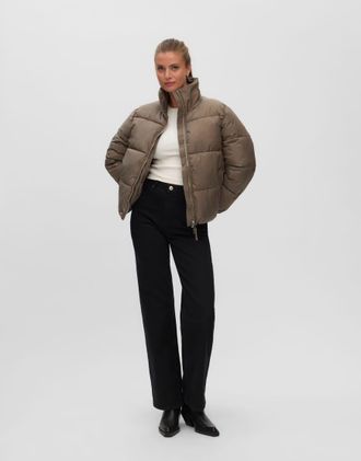 Vero Moda piumino in bungee cord-Grigio