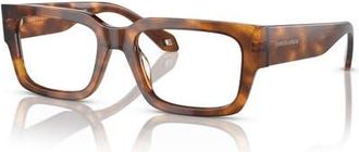 Giorgio Armani 53mm Rectangle optical glasses in Tortoise at Nordstrom