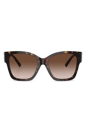 Tiffany & Co. 54mm Gradient Square Sunglasses in Havana at Nordstrom