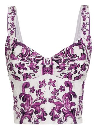 Dolce & Gabbana Top met grafische print - Wit