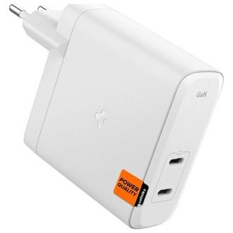 OEM Cargador De Pared Spigen Gan De 140 W Con 2 Puertos Usb-c, Color Blanco