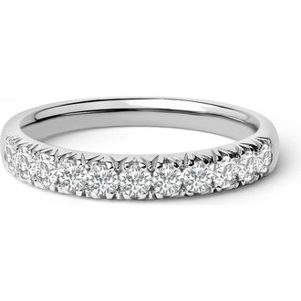 House of Brilliance 14K Gold 1/2 Cttw Round Diamond 11 Stone Classic Band in White at Nordstrom, Size 5.5