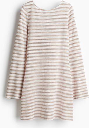 H&M Strandkleid mit Bindebändern im Rücken - Beige
