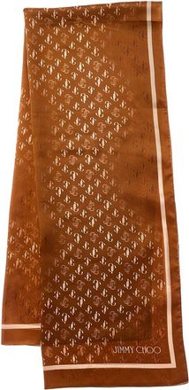 Jimmy Choo London Logo Silk Scarf
