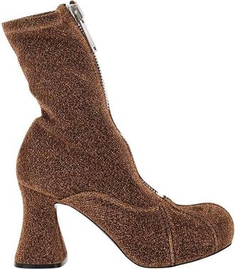Stella McCartney Brown Zipper Boots