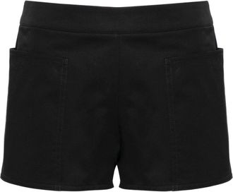 Max Mara mid-rise gabardine shorts - women - Spandex/Elastane/Cotton - 36 - Black