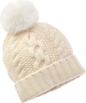 Sofiacashmere Sofiacashmere Chunky Cable Cashmere Hat